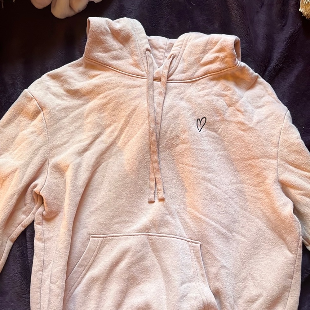 Light pink crop hoodie